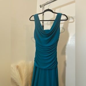 Nightway- Teal sleeveless dress- Tall